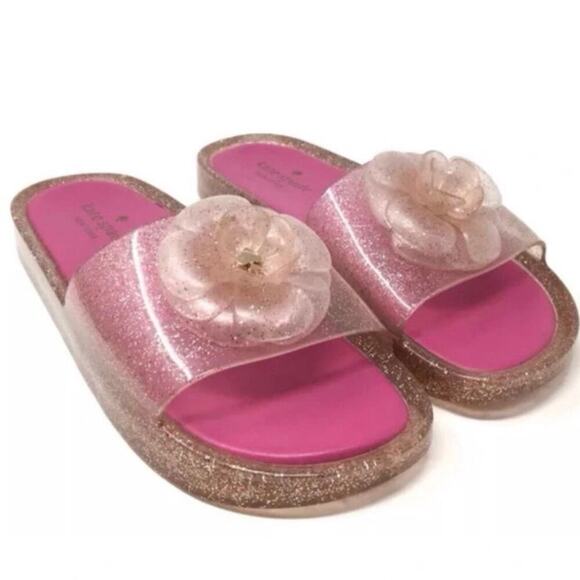 NWOT Kate Spade ♠️ New York, splash paint glitter, slides, size 8 - Picture 3 of 6